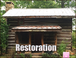 Historic Log Cabin Restoration  Gatesville, North Carolina